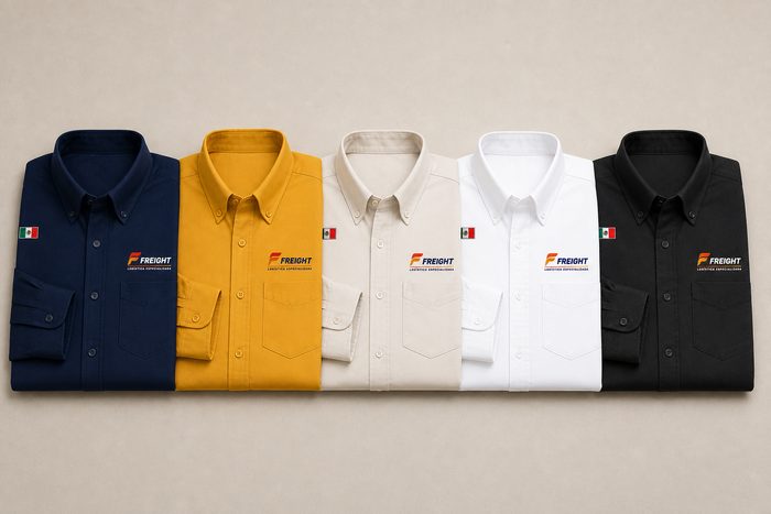 Uniforme Freight, dirección de marca aplicada a personal en campo